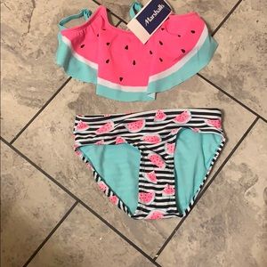 Girls Cute Size 7 Watermelon Justice Swim Suit